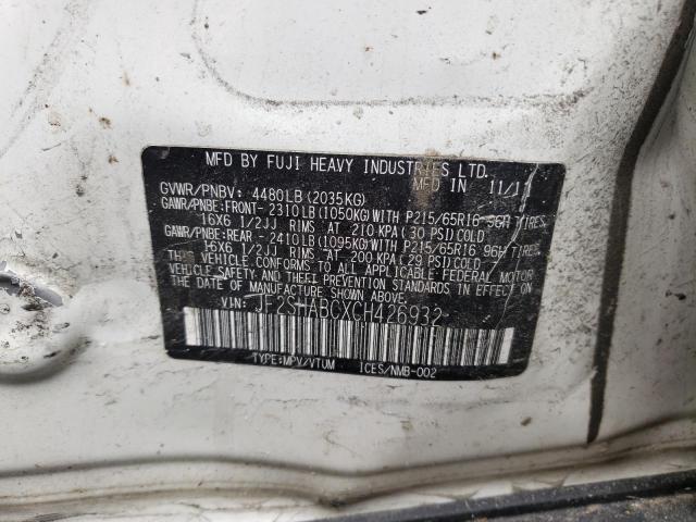 JF2SHABCXCH426932 Subaru Forester 2 2012. Фото: 9