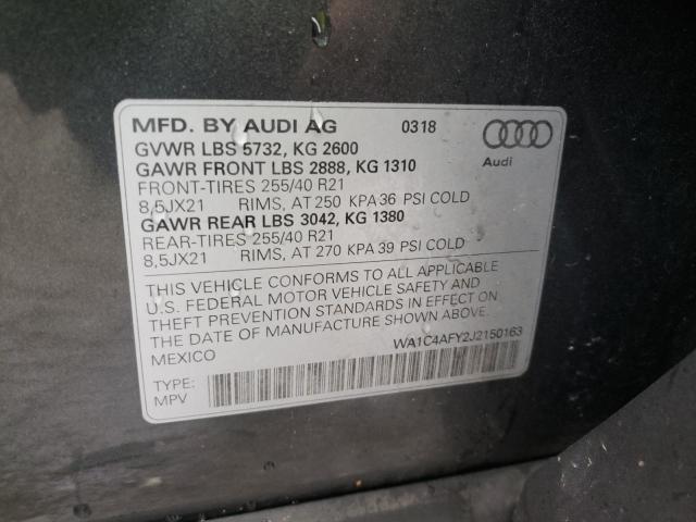 2018 AUDI SQ5 PRESTI WA1C4AFY2J2150163