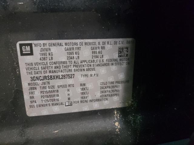 2017 CHEVROLET TRAX PREMI 3GNCJRSBXHL287527