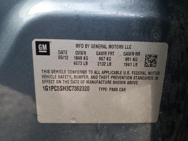 1G1PC5SH3C7362320 Chevrolet Cruze Ls 2012. Фото: 9