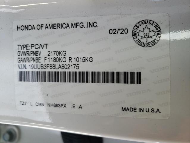 2020 ACURA TLX ADVANC 19UUB3F88LA802175