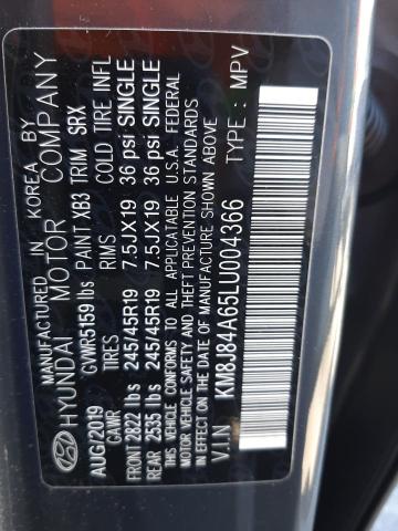 2020 HYUNDAI NEXO LIMIT KM8J84A65LU004366