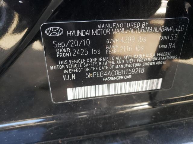 5NPEB4AC0BH159218 Hyundai Sonata Gls 2011. Фото: 9