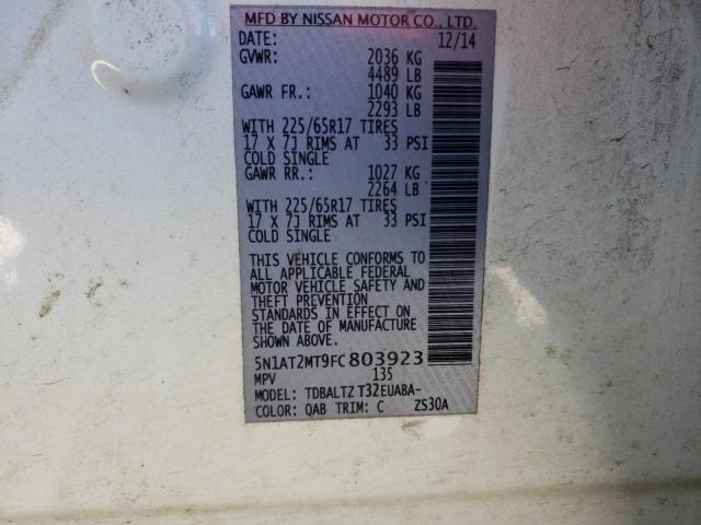 5N1AT2MT9FC803923 Nissan Rogue S 2015. Фото: 9