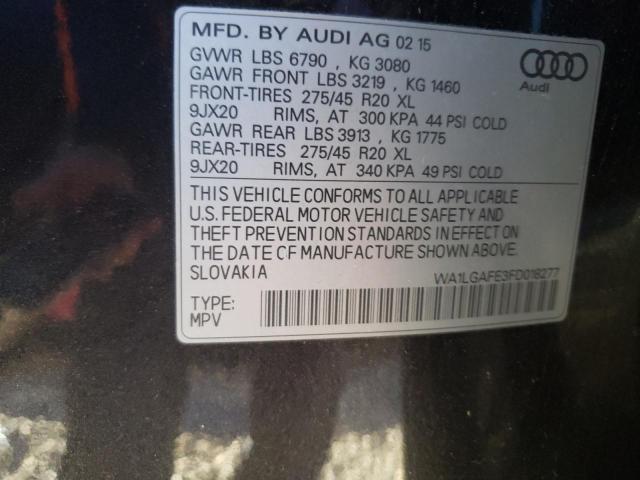 2015 AUDI Q7 PREMIUM - WA1LGAFE3FD018277