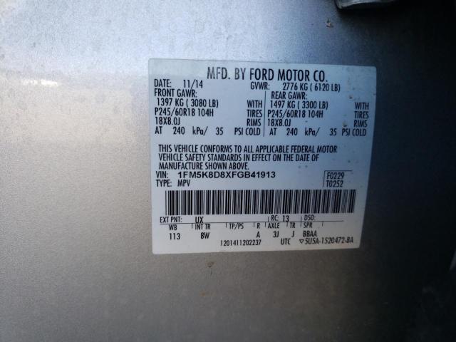 2015 FORD EXPLORER X 1FM5K8D8XFGB41913