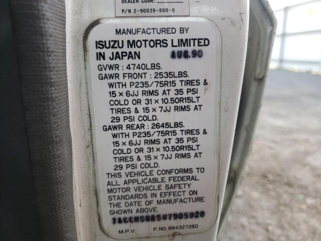 JACCH58R5M7905920 Isuzu Trooper 1991. Фото: 9