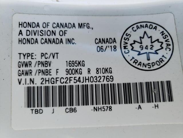 2018 HONDA CIVIC LX - 2HGFC2F54JH032769