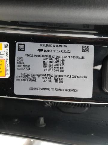 2022 CHEVROLET TAHOE 1GNSKTKL1NR141102