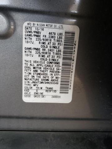 2017 NISSAN ROGUE S JN8AT2MV3HW250049