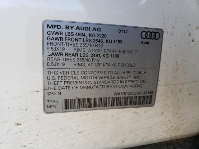 2017 AUDI Q3 PRESTIG WA1GCCFS8HR015198