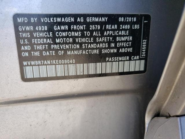 2019 VOLKSWAGEN ARTEON SE WVWBR7AN1KE009040