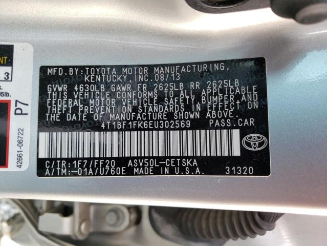 2014 TOYOTA CAMRY L - 4T1BF1FK6EU302569