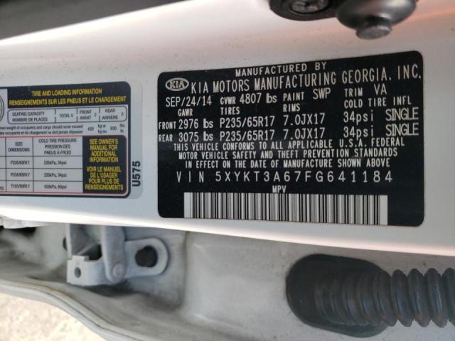 2015 KIA UK 5XYKT3A67FG641184