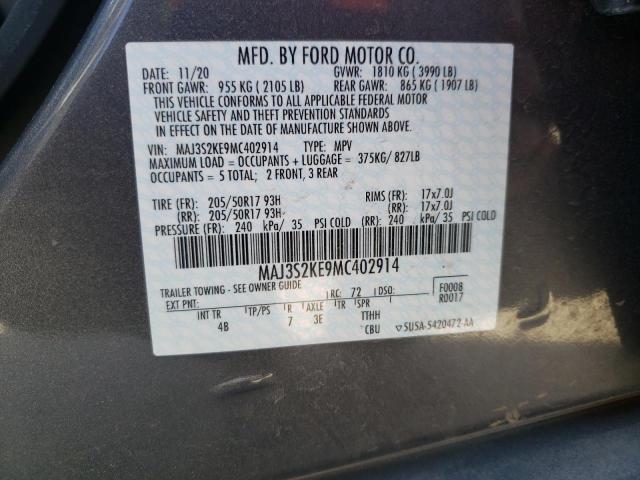 2021 FORD ECOSPORT T MAJ3S2KE9MC402914