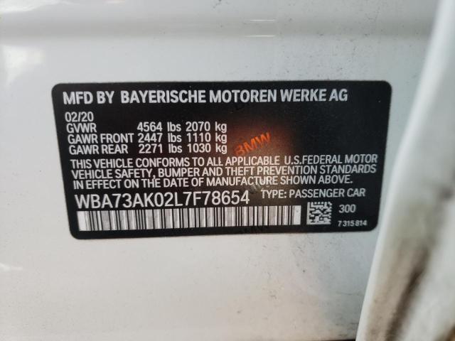 2020 BMW 228XI WBA73AK02L7F78654