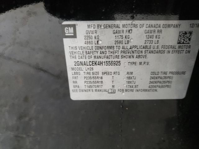 2GNALCEK4H1556925 Chevrolet Equinox Lt 2017. Фото: 9