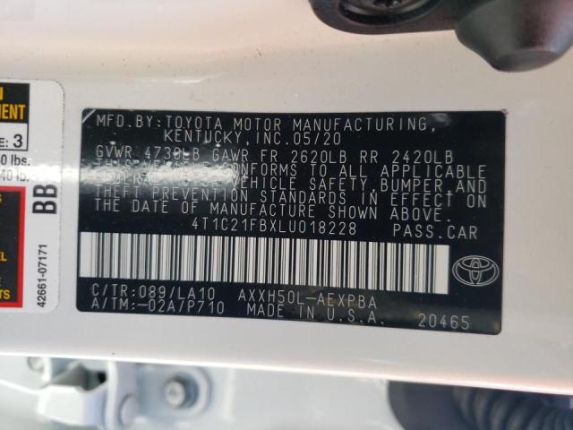 2020 TOYOTA AVALON LIM 4T1C21FBXLU018228