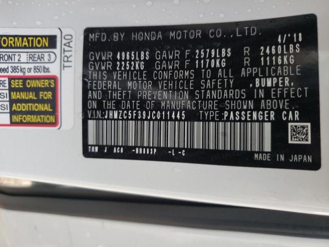 2018 HONDA CLARITY TO JHMZC5F39JC011445