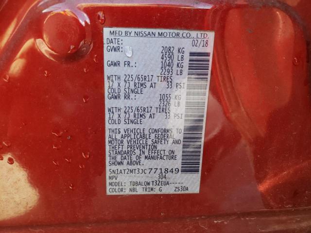 5N1AT2MT3JC771849 NISSAN ROGUE 2018