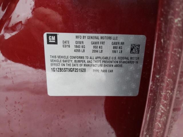2016 CHEVROLET MALIBU LS 1G1ZB5ST9GF251928