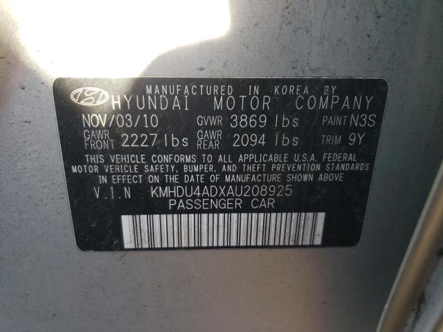 KMHDU4ADXAU208925 Hyundai Elantra Bl 2010. Фото: 9