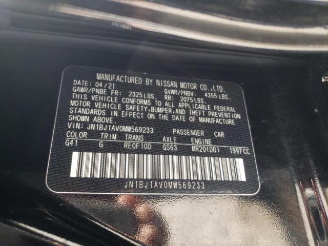 2021 NISSAN ROGUE SPOR JN1BJ1AV0MW569233