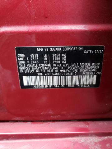 2018 SUBARU LEGACY SPO 4S3BNAS69J3004517