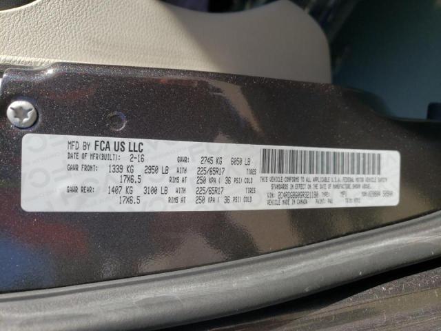 2C4RDGBG0GR321180 Dodge Grand Cara 2016. Фото: 9