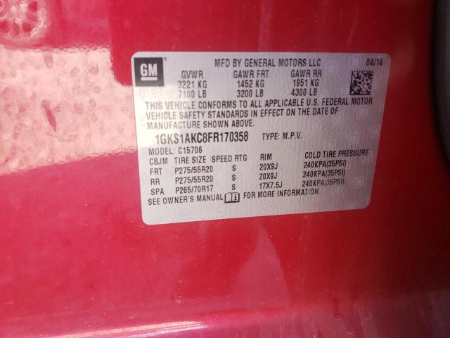 2015 GMC YUKON SLE 1GKS1AKC8FR170358