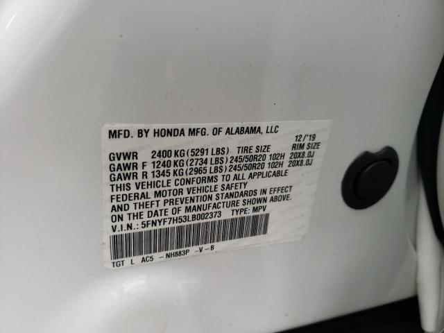 2020 HONDA PASSPORT E - 5FNYF7H53LB002373