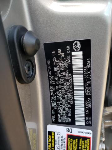 2021 LEXUS ES 250 BAS 58AD11D15MU005334
