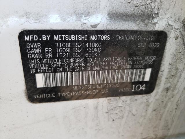 2020 MITSUBISHI MIRAGE G4 ML32F3FJ3LHF13280