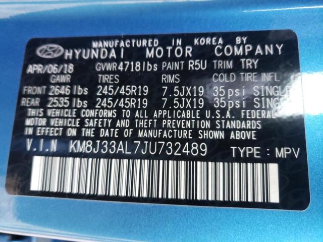 2018 HYUNDAI TUCSON SPO KM8J33AL7JU732489