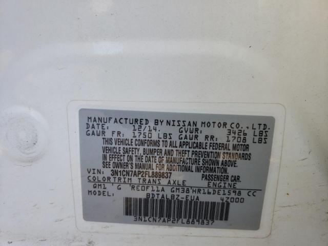 2015 NISSAN VERSA S 3N1CN7AP2FL889837