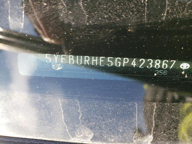 2016 TOYOTA COROLLA L 5YFBURHE5GP423867