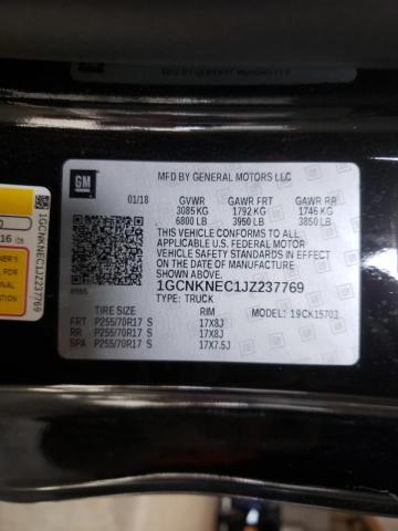 2018 CHEVROLET SILVERADO 1GCNKNEC1JZ237769