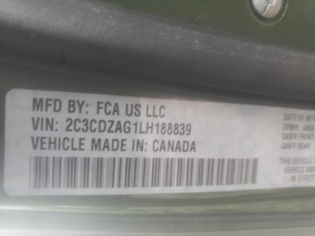 2020 DODGE CHALLENGER 2C3CDZAG1LH188839