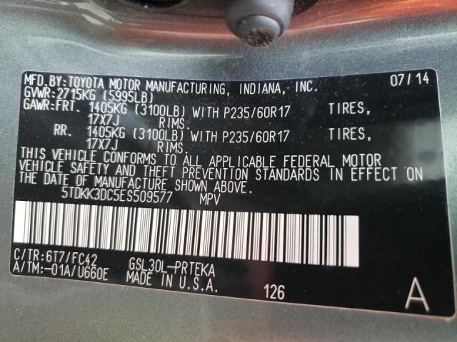 2014 TOYOTA SIENNA LE - 5TDKK3DC5ES509577