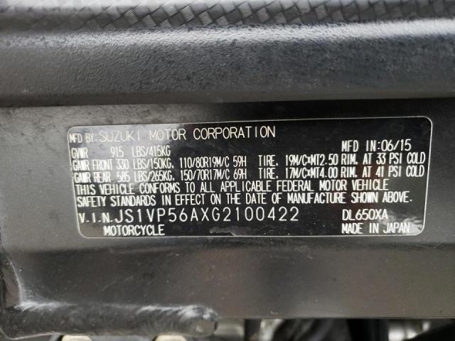 2016 SUZUKI DL650 A JS1VP56AXG2100422