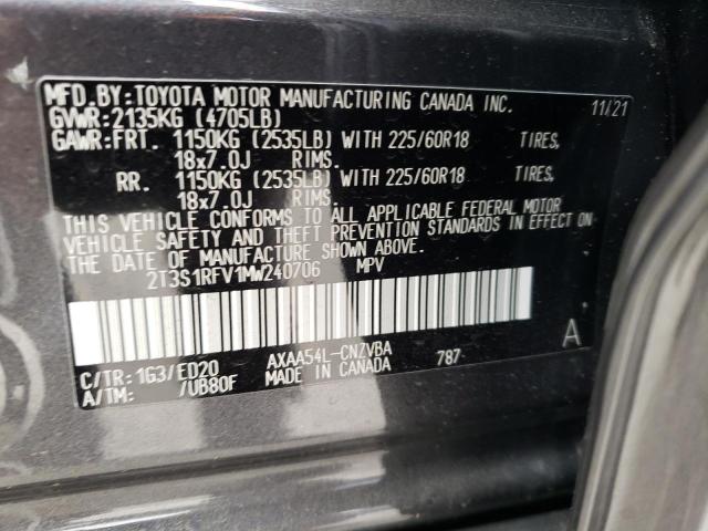 2021 TOYOTA RAV4 TRD O 2T3S1RFV1MW240706
