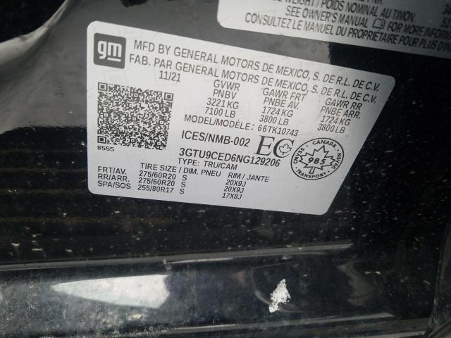 2022 GMC SIERRA 150 3GTU9CED6NG129206