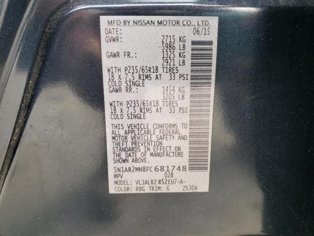 2015 NISSAN PATHFINDER - 5N1AR2MN8FC681748