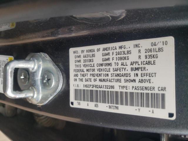 1HGCP2F82AA132286 Honda Accord Exl 2010. Фото: 9