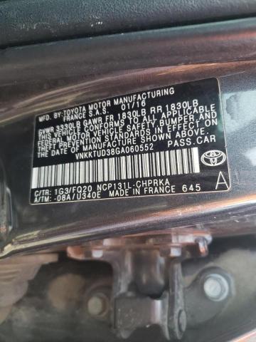 2016 TOYOTA YARIS L - VNKKTUD38GA060552