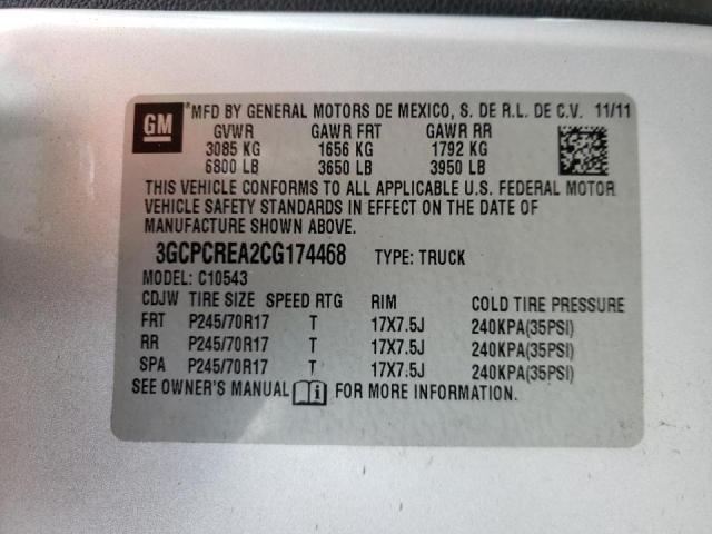 3GCPCREA2CG174468 Chevrolet Silverado 2012. Фото: 9