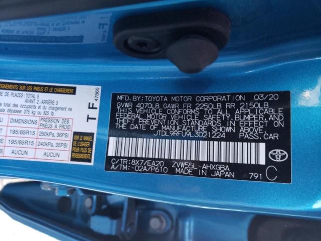 2020 TOYOTA PRIUS LE JTDL9RFU9L3021224