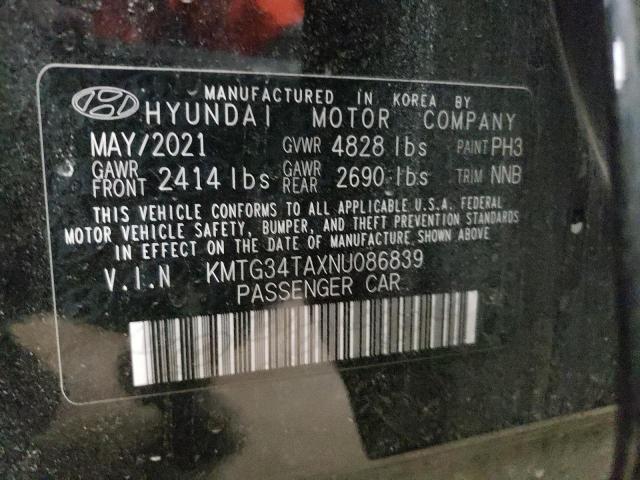 2022 GENESIS G70 BASE KMTG34TAXNU086839