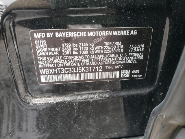 2018 BMW X1 XDRIVE2 WBXHT3C33J5K31712