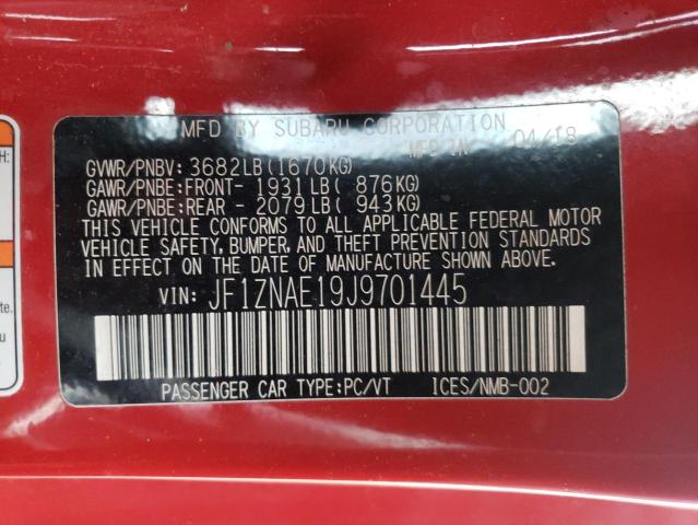 2018 TOYOTA 86 GT JF1ZNAE19J9701445